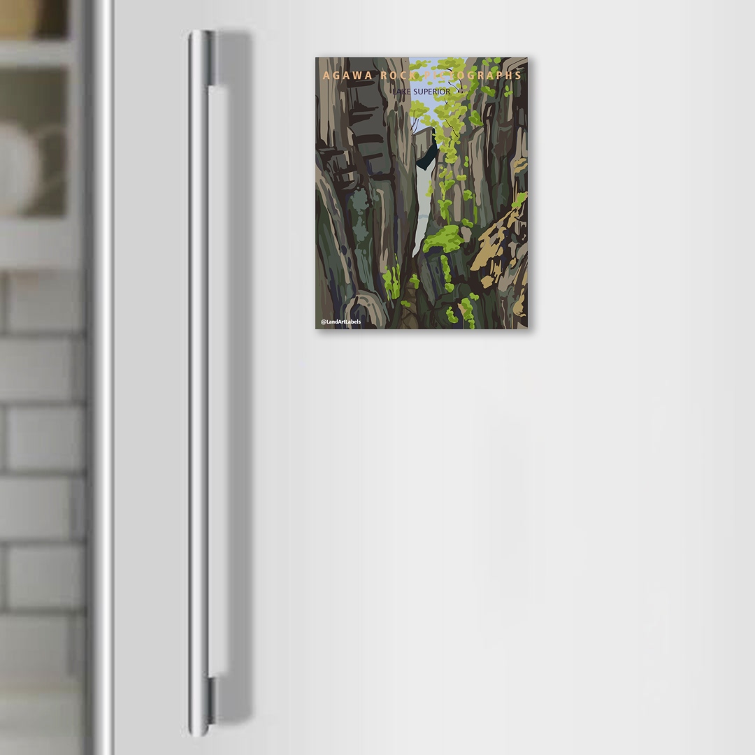 Lake Superior, Agawa Rock Pictographs - Magnet