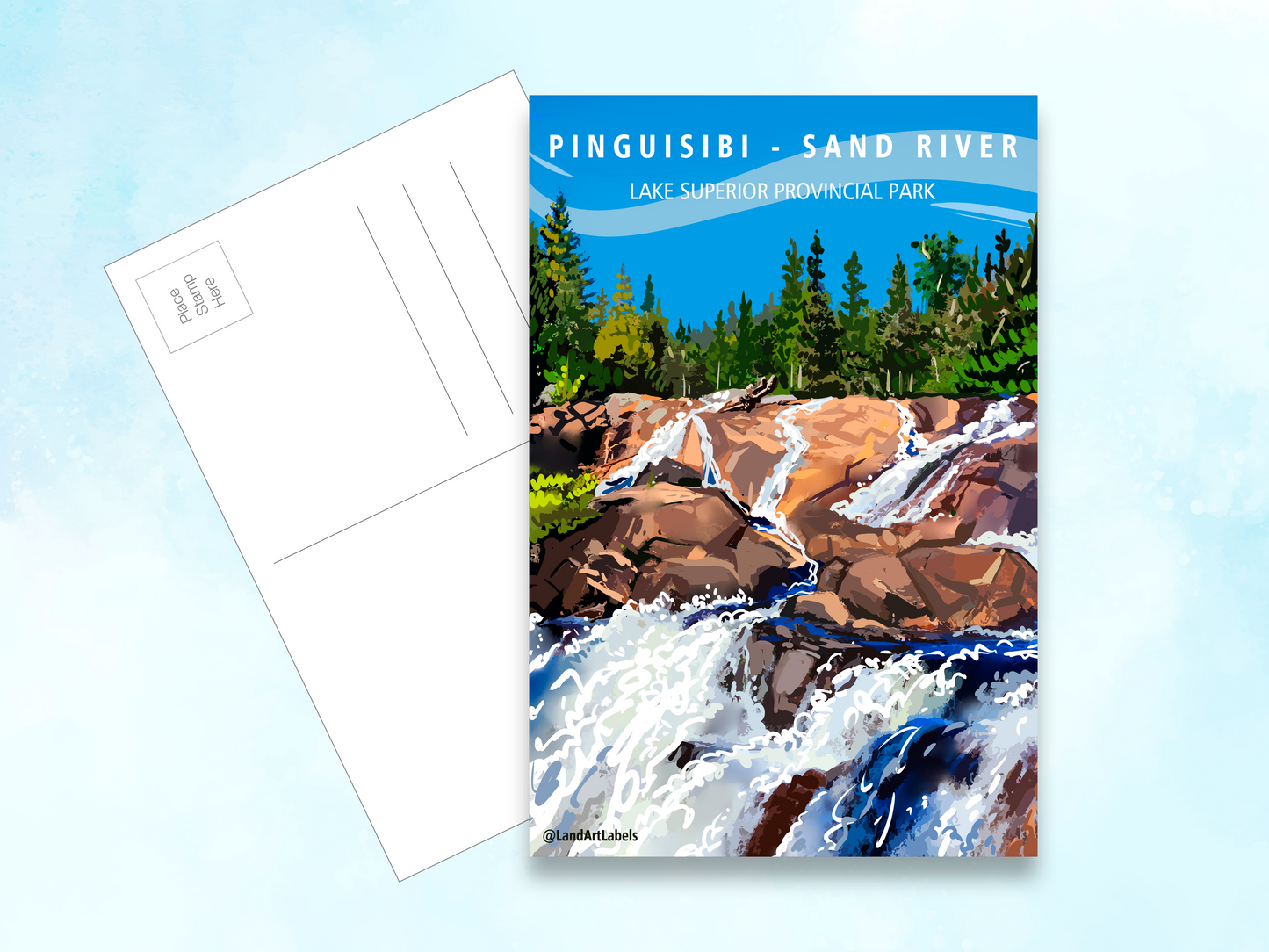 Lake Superior, Pinguisibi, Sand River - Postcard