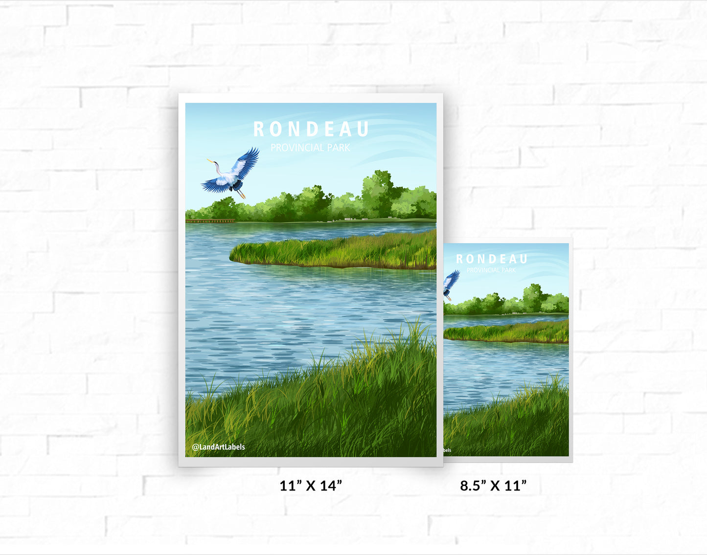 Rondeau Provincial Park, Blue Heron - Poster