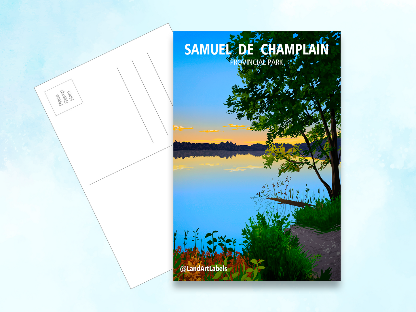 Samuel de Champlain Provincial Park, Sunset - Postcard
