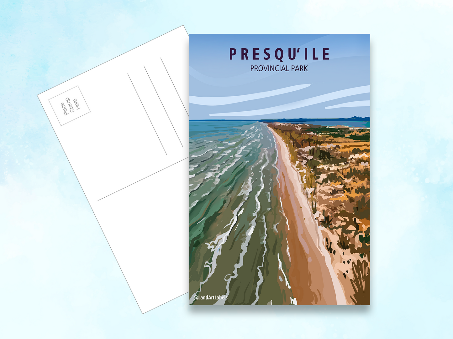 Presqu'ile, Beach - Postcard
