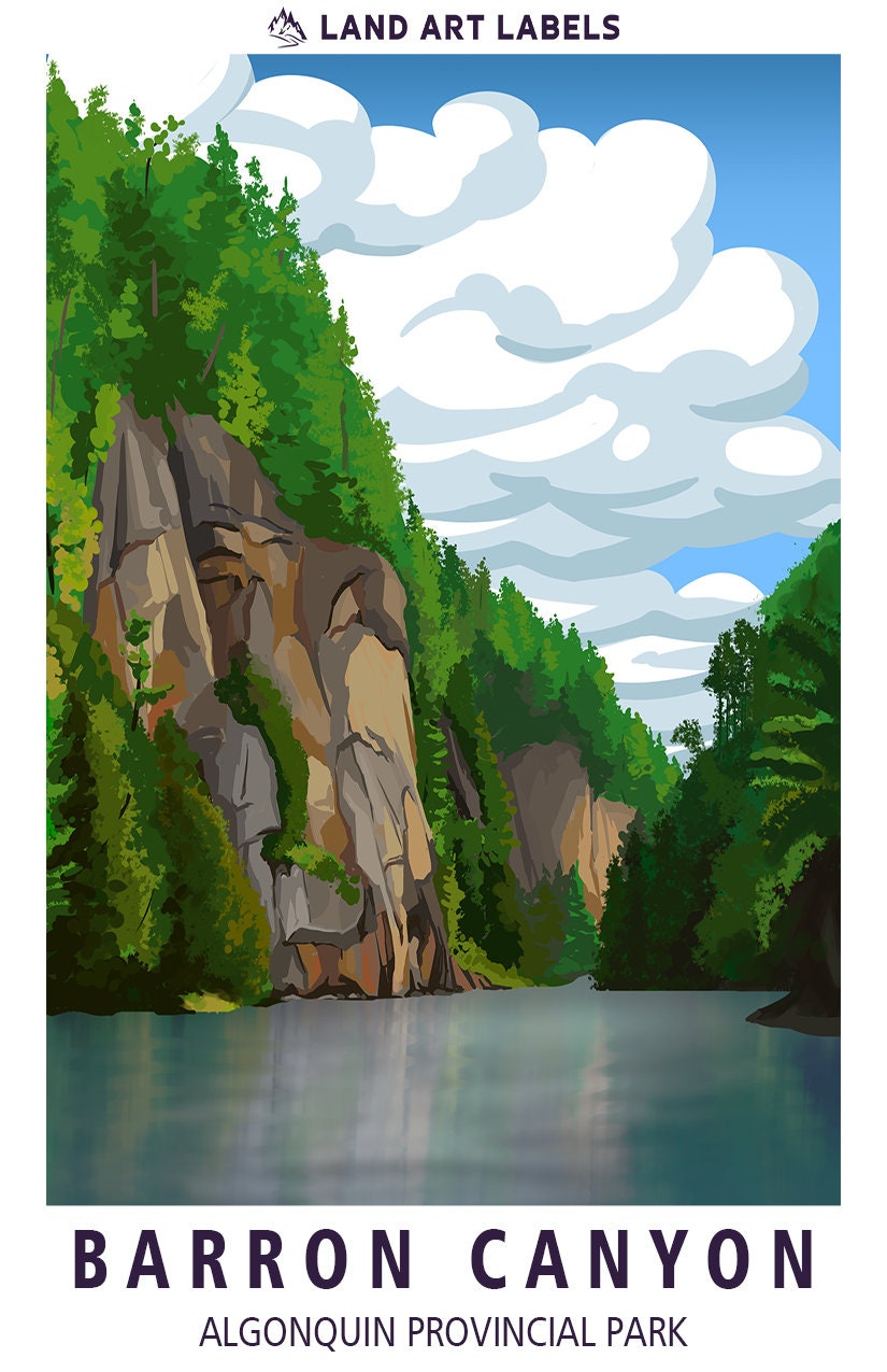 Algonquin Provincial Park, Barron Canyon - Card Sticker