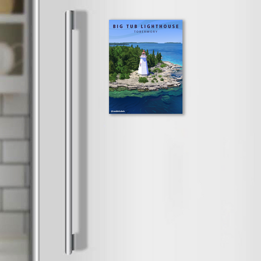 Bruce Peninsula, Big Tube Lighthouse, Tobermory - Magnet