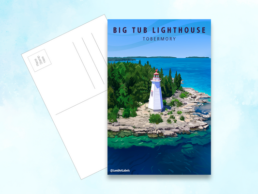 Bruce Peninsula, Big Tube Lighthouse, Tobermory - Postcard
