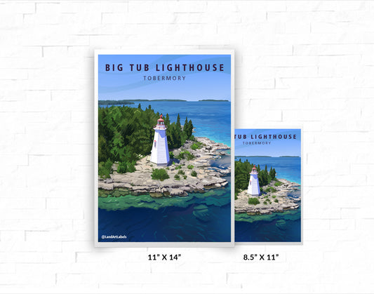 Bruce Peninsula, Big Tube Lighthouse, Tobermory - Poster