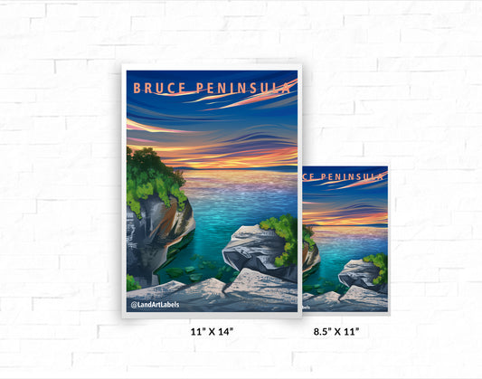 Bruce Peninsula National Park, Sunset - Poster