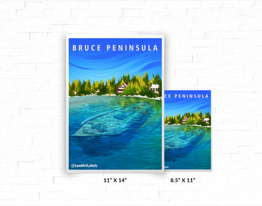 Bruce Peninsula National Park, Sinked Ship - Poster