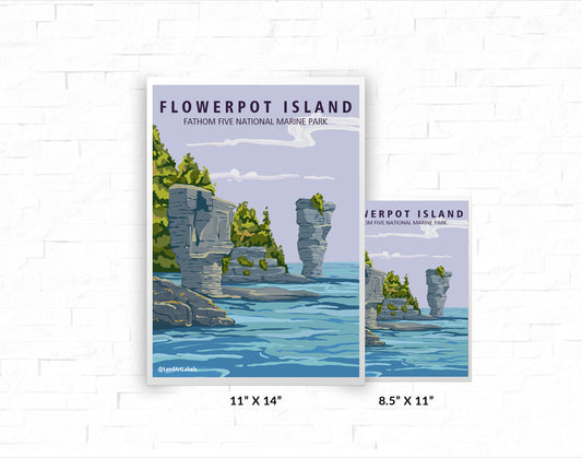 Bruce Peninsula, Flowerpot Island - Poster