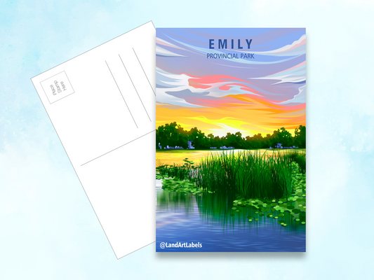 Emiliy Provincial Park, Sunset - Postcard