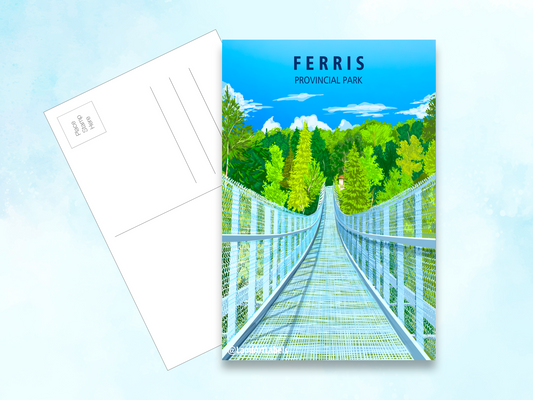 Ferris Provincial Park, Bridge - Postcard