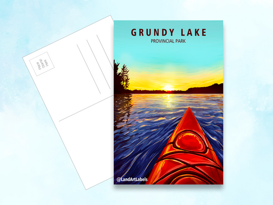 Grundy Lake Provincial Park, Sunset - Postcard