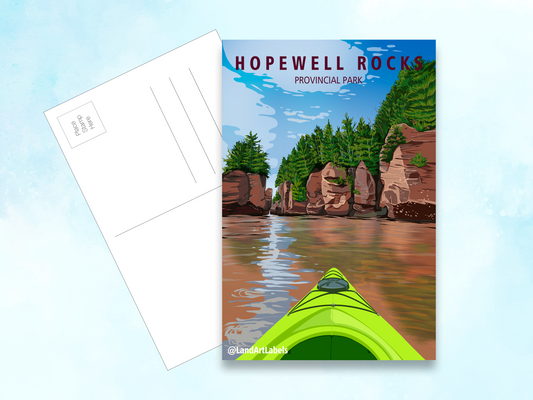 Hopewell Rocks Provincial Park - Postcard