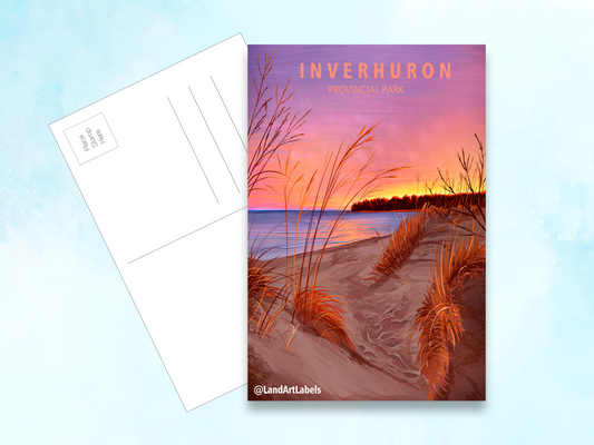 Inverhuron Provincial Park, Sunset - Postcard