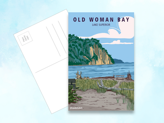 Lake Superior, Old Woman Bay - Postcard