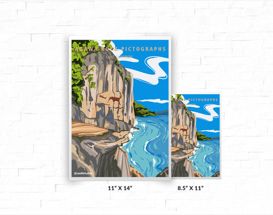Lake Superior, Agawa Rock Pictographs - Poster