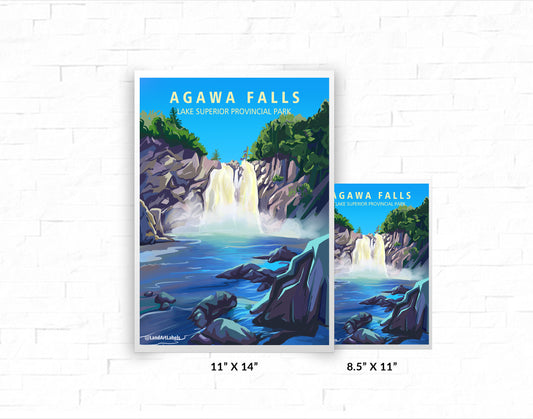 Lake Superior, Agawa Falls - Poster