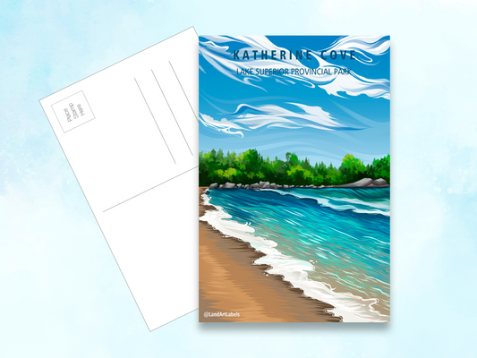 Lake Superior, Katherine Cove - Postcard