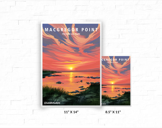 MacGregor Point Provincial Park, Sunset - Poster
