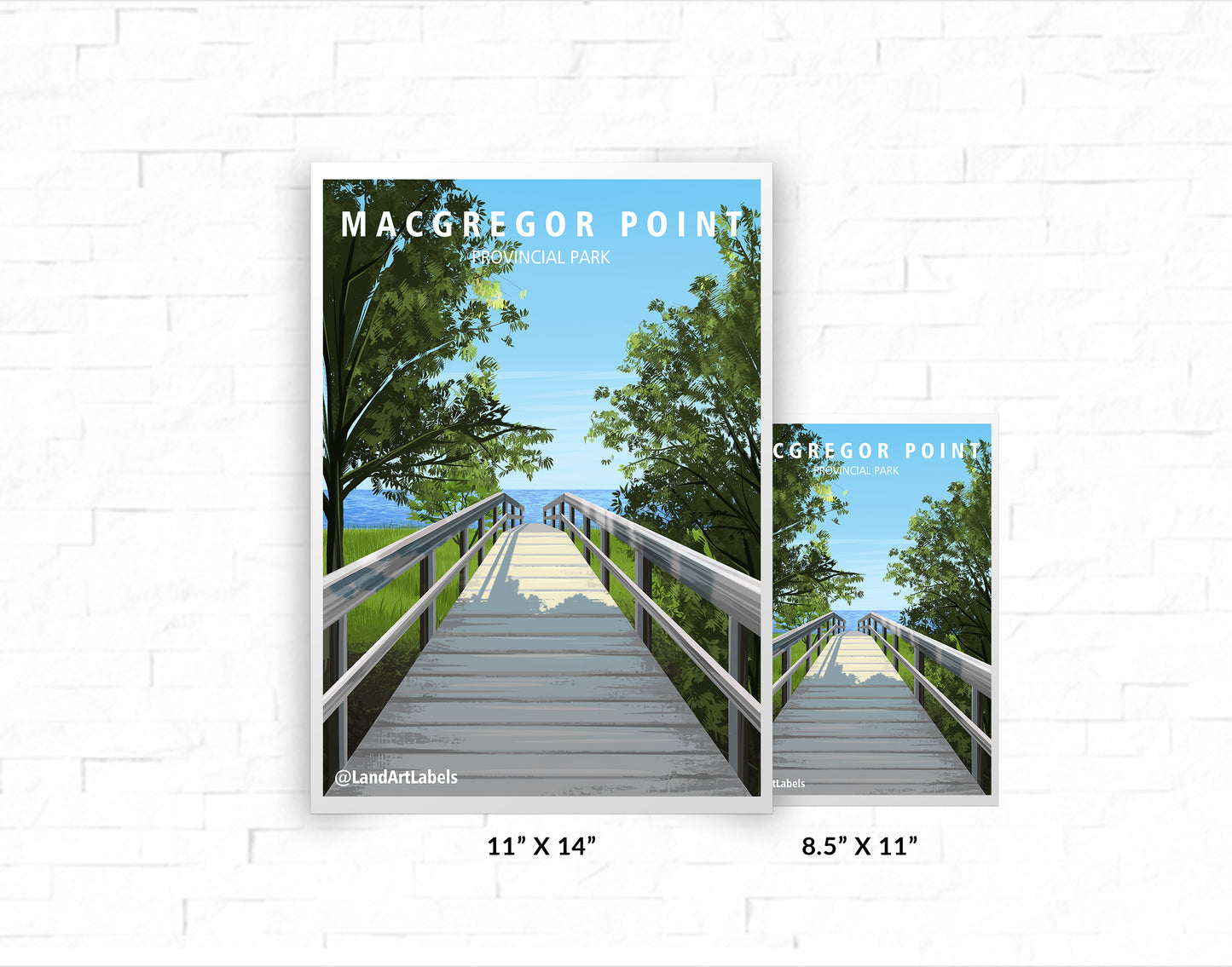 MacGregor Point Provincial Park, Boardwalk - Poster – Land Art Labels