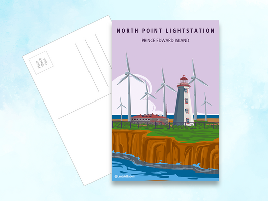 PEI, North Point Lightstations- Postcard