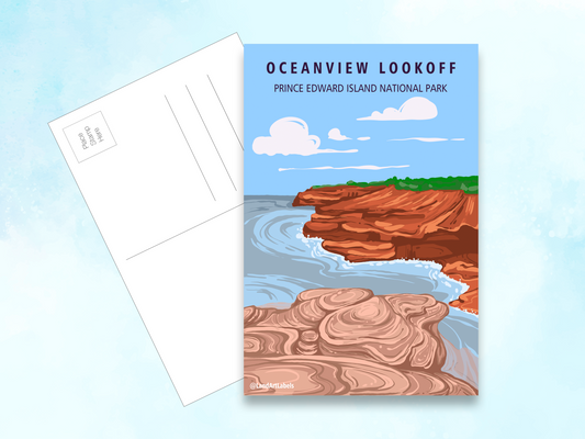 PEI National Park, Oceanview Lookoff - Postcard