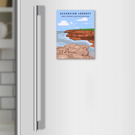 PEI National Park, Oceanview Lookoff - Magnet