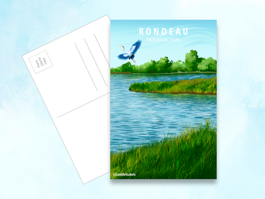 Rondeau Provincial Park, Blue Heron - Postcard