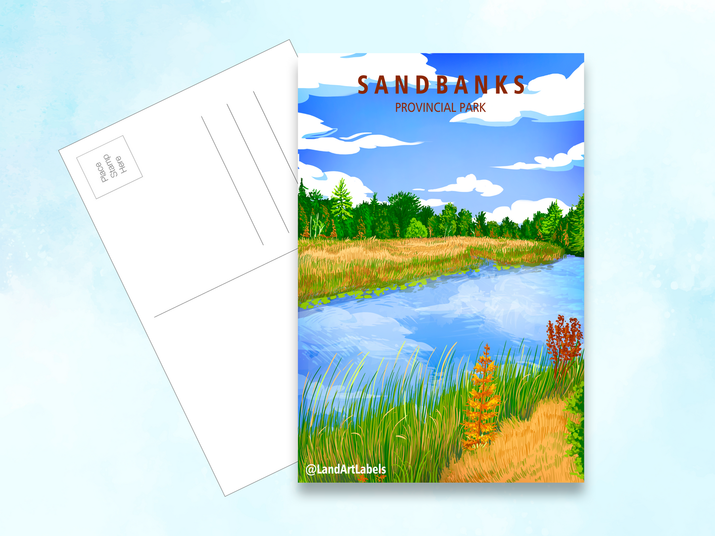 Sandbanks Provincial Park, Outlet River - Postcard