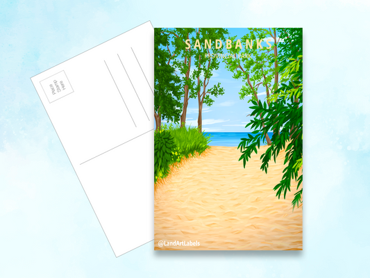 Sandbanks Provincial Park, Beach Entrance - Postcard