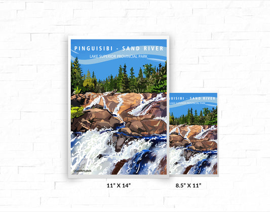 Lake Superior, Pinguisibi, Sand River - Poster
