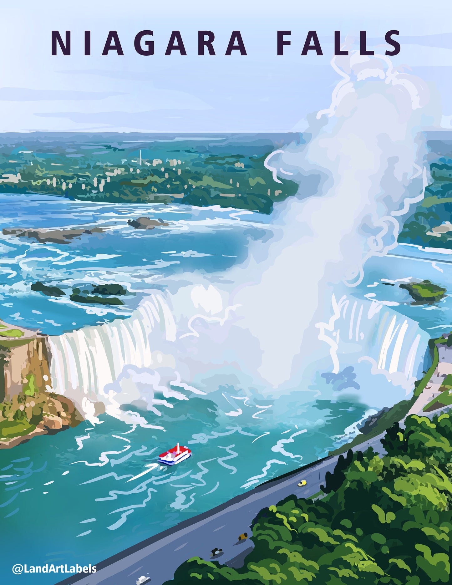 Niagara Falls - Card Sticker